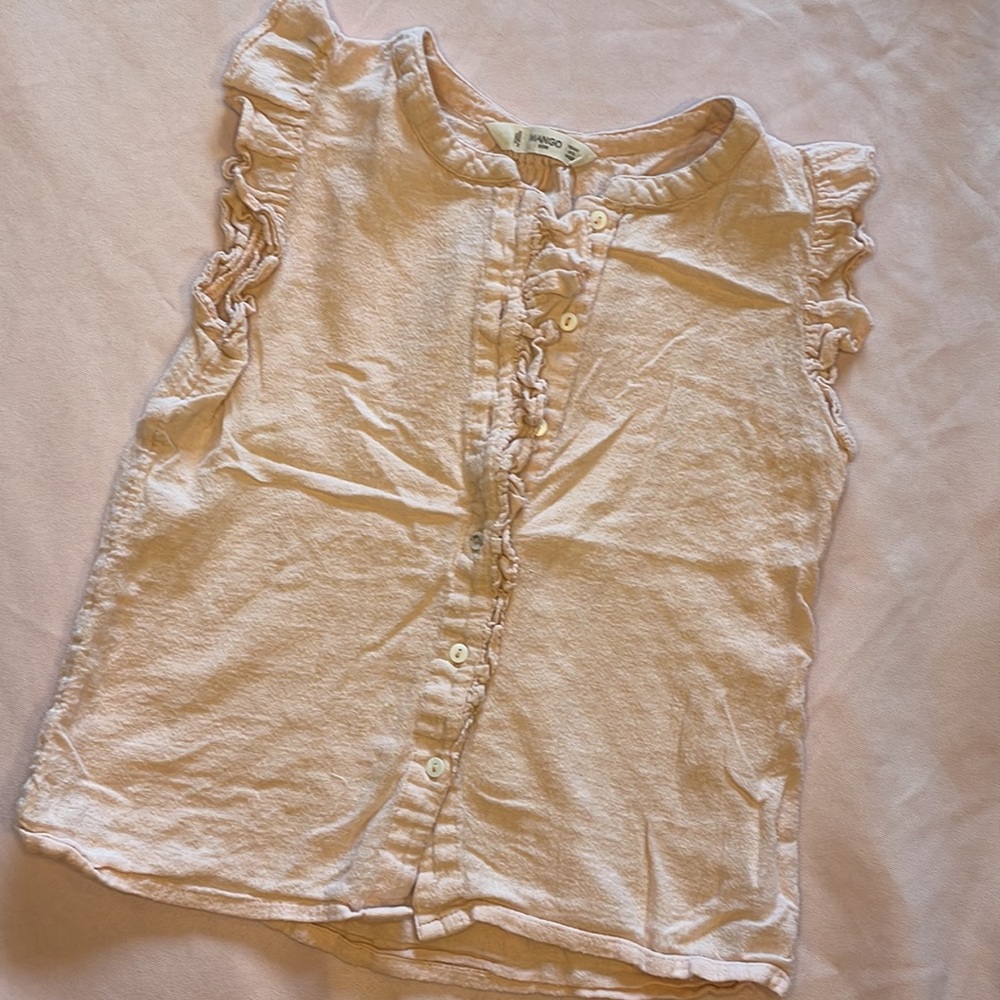 Mango flutter sleeve button down top - Picture 7 of 7